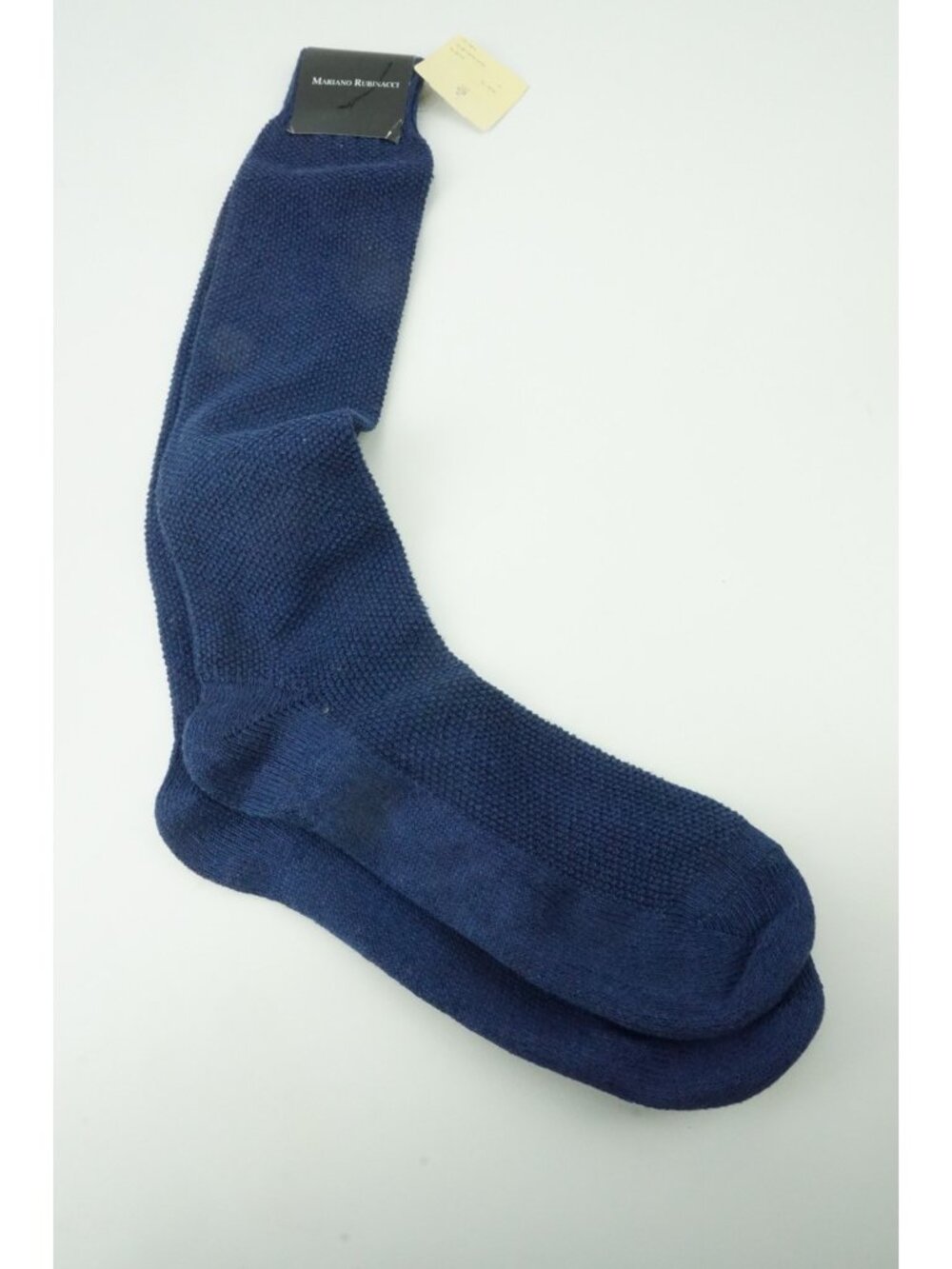 Rubinacci Blue Silk Linen Long Dress Socks Sz 13 BRAND NEW